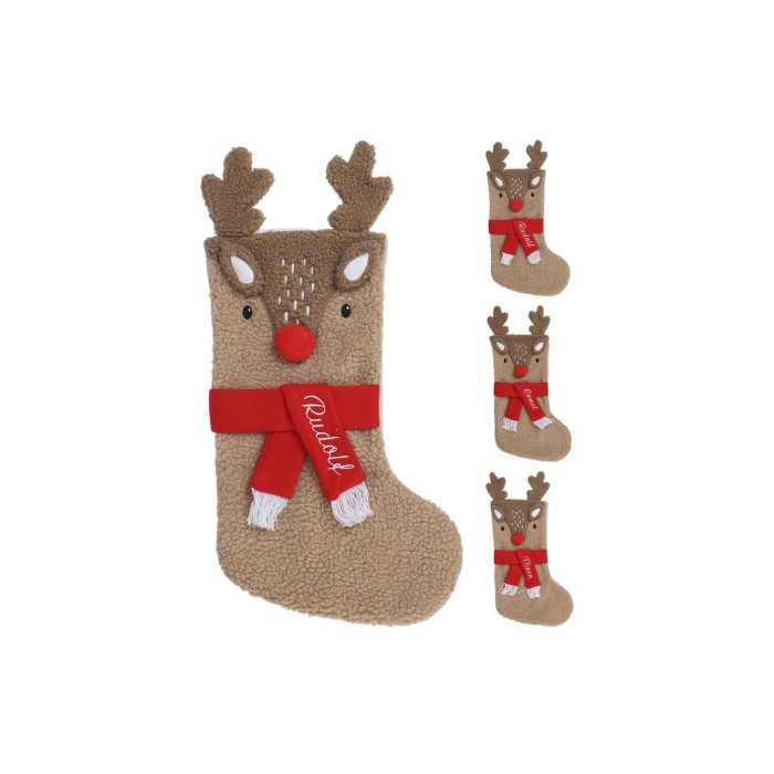 CALZA NATALE RENNA 55CM 3ASS